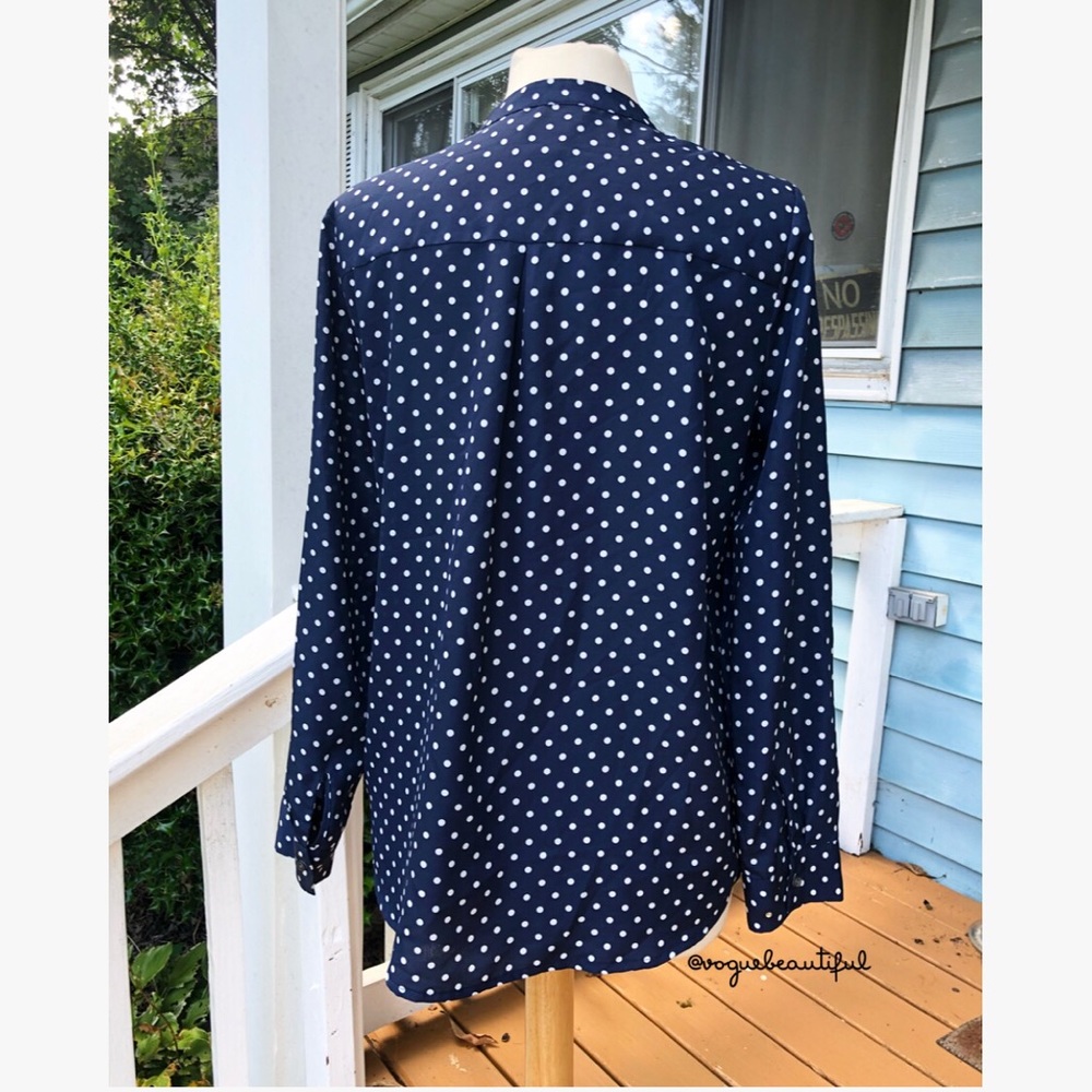 J.Crew Factory Printed Draped Popover - Picture 2 of 3